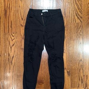 MYSTIQUE BOUTIQUE Black Ripped Jeans